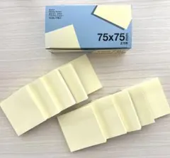 Askul 付箋 75x75mm パステルイエロー 100枚×10冊入のサムネイル