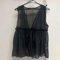 Samansa Mos2 blue シアートップス　ブラックのサムネイル