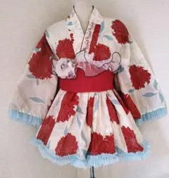 浴衣ドレス 帯付き2点セット姫ギャル 地雷 量産 ロリータ ナイトドレス