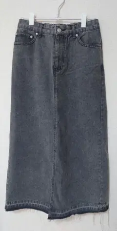 デニムタイトスカート グレー カットオフのサムネイル