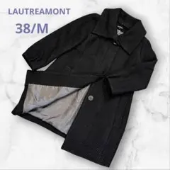 ロートレアモン コート ウール混 黒 サイズ38 M相当 上品 2Wey