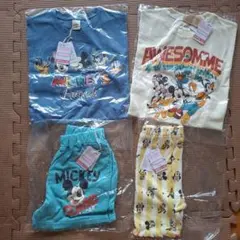 110cm ミッキー 4点セット キッズ服 Tシャツ 短パン 男の子 春 夏