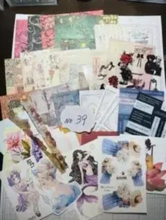 コラージュ素材 紙モノ180枚 おすそわけセット - メルカリ