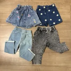 デニムボトムスセット