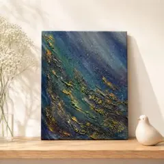 テクスチャーアート 抽象画 アクリル画 キャンバスパネルNo.455 - メルカリ