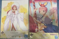 五等分の花嫁 一番くじ F賞 中野一花 いちか 映画 イラストボード　2点セット