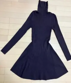 ZARA ミニ丈 リブニットワンピース