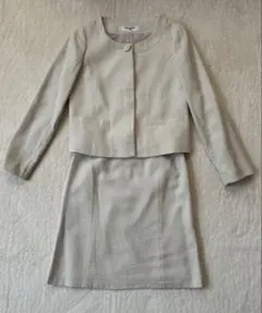 ナチュラルビューティーベーシック　スーツ　フォーマル　ツイード　セットアップ　M