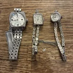レディース機械式ブレス時計 3本セット ジャンク