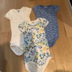 プチバトー　ベビー肌着 3枚セット 67cm