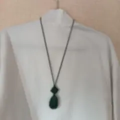 翡翠調 彫刻 ペンダント ネックレス