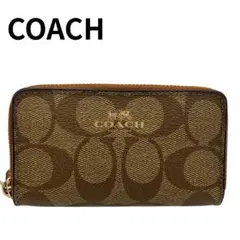 COACH コーチ シグネチャー ダブルジップ ミニ財布 コンパクトウォレット