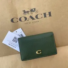 65 限定品！新品 COACH 定期入れ IDケース ライトグリーン - メルカリ
