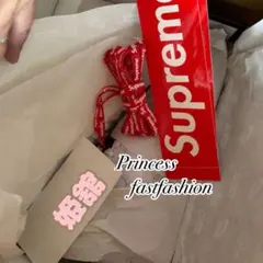 新品❤️レッド supreme シューレース 靴紐 ／正規付属品