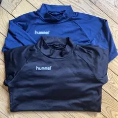 hunmel インナーシャツ 裏起毛 150-160 紺 黒 2枚セット