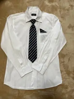 ホワイトシャツ ネクタイ付き