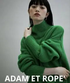 ADAM ET ROPE' AER アダムエロペ グリーンセーター ニット