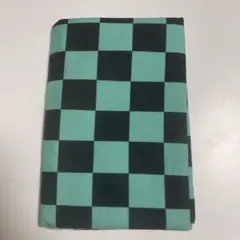 生地　鬼滅の刃　和柄　市松・炭治郎　1.47M×1M