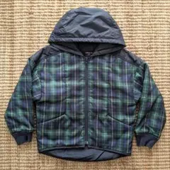 COMME CA ISM丨フード付きチェック柄ジャケットコート②