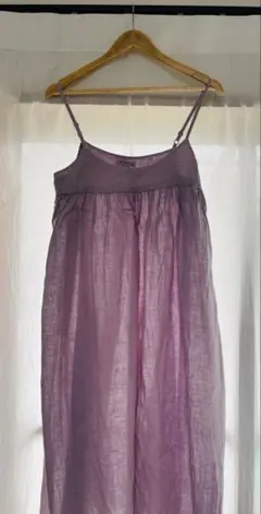 SM2 リネン パープル キャミワンピース