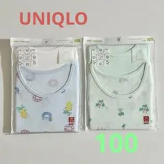 UNIQLO コットンメッシュタンクトップ 2枚組×2セット 100サイズ