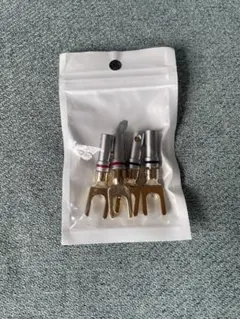 【新品・未使用】Yラグ端子 金メッキ スピーカー端子 4個セットのサムネイル