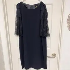 Luna ルナ レース袖 フォーマル ドレス 膝丈ワンピース Mサイズ 日本製