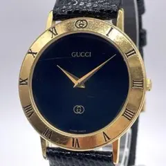 GUCCI 腕時計 オーバル ゴールド ブラック 箱付き 電池新品 - メルカリ