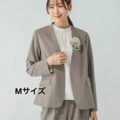 グローバルワーク　ウツクシルエットノーカラージャケット　Mサイズ
