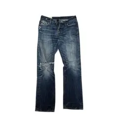 アバクロ W28 ダメージ デニム フレア レディース