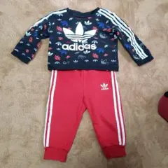 adidas 花柄 トレーニングウェア 80cm 上下セット