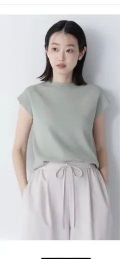 美品✴︎ナチュラルビューティーベーシック✴︎総針ニット 半袖 トップス