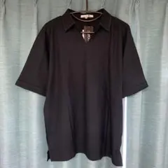 美品✨【BARNEYS NEWYORK】スキッパー ポロシャツ黒 極上肌触り - メルカリ