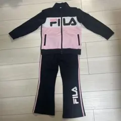 FILA ジャージ 上下セット 黒/ピンク