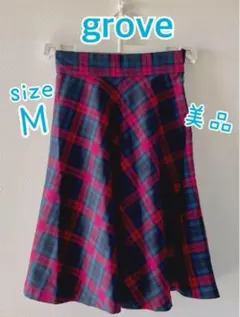 ♡美品♡『grove』チェック柄スカート
