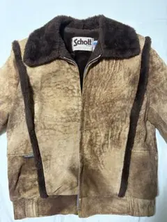 美品 USA製 Schott ボアジャケット スエード 38 ヴィンテージ