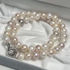 テリ強/11.6mm】 本真珠 パール ネックレス ホワイト系 クリスタル
