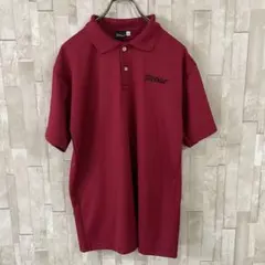 古着 Titleist 半袖ポロシャツ サイズM レッド ゴルフウェアのサムネイル