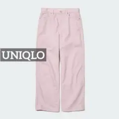 k0103 UNIQLO バギージーンズ ピンク