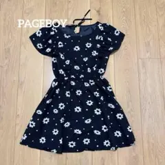 PAGEBOY ページボーイ 花柄 ドット ワンピース M バックリボン フリルのサムネイル