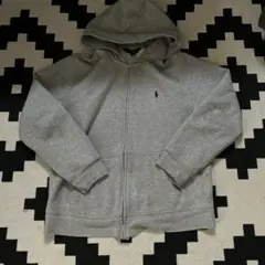 Polo グレー フルジップ パーカー