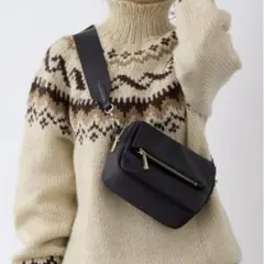 【極美品】TOPKAPI クリュ　ナイロン コンビ フラップ ショルダー バッグ