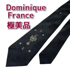 ✨希少✨極美品 Dominique France ロゴ 刺繍柄 ブラックネイビー