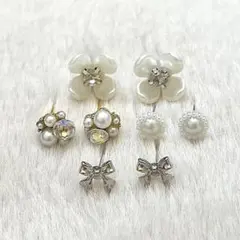 ピアスまとめ売り　4点セット ハンドメイドピアス