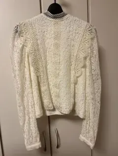 【SLY】レース ホワイト 長袖シャツ