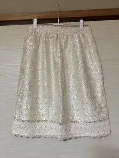 axes femme レース フレアスカート アイボリーのサムネイル