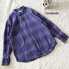 チャオパニック CIAOPANIC チェック 長袖シャツ S メンズ 小さめ