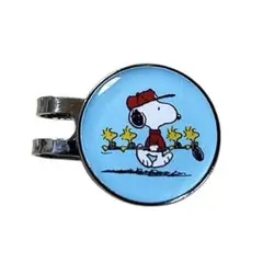 スヌーピー　ゴルフマーカー　マグネット台座　ハットクリップ　s1