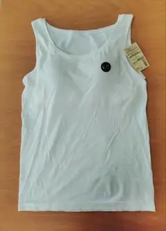 無印良品　シルク入り　カップ入りタンクトップ　ブラトップ　Ｌ　 白　ホワイト