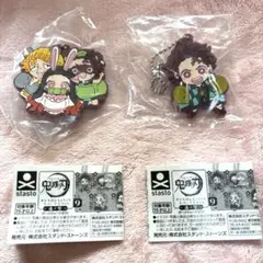 【新品】鬼滅の刃 キャラばんちょうこう ラバーマスコット2点セット